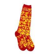 USC Trojans Women's Block Tropical Plant Fade Socks